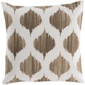 Surya Surya Rug SY018-1818P Square Ivory and Mocha Decorative Poly Fiber Pillow 18 x 18 in. SY018-1818P